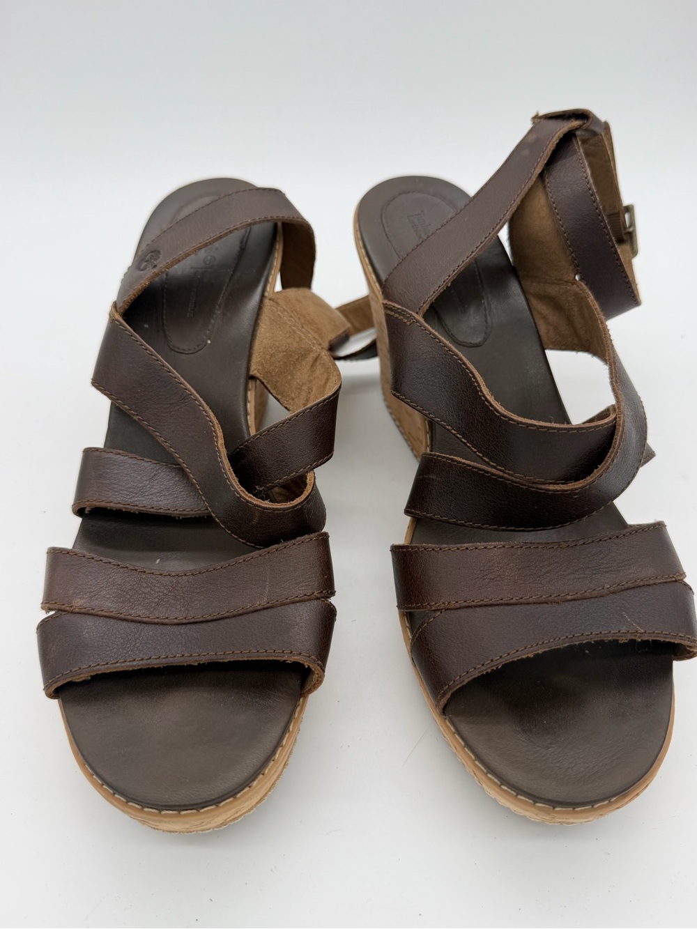 Timberland Dark Brown Strappy Wedge Sandals